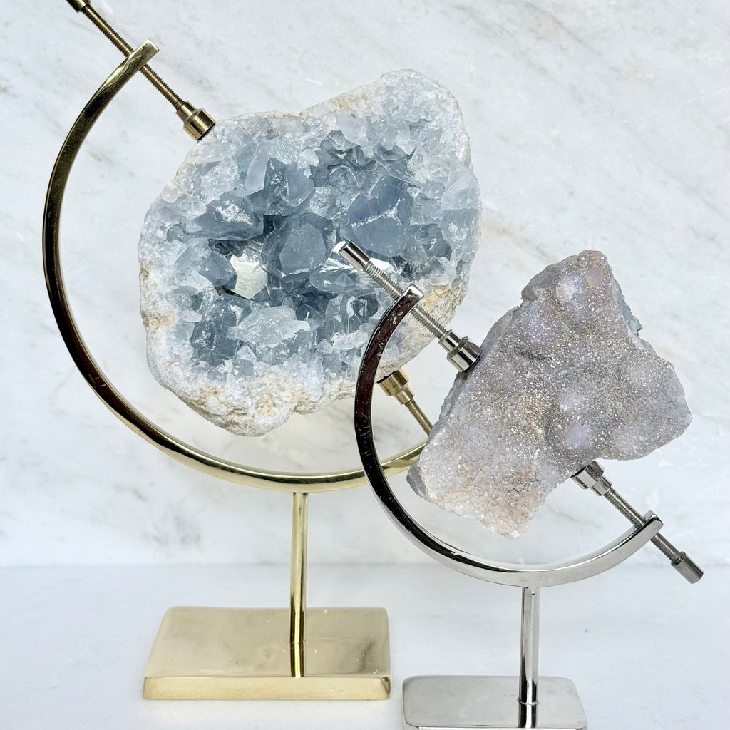 Aura Quartz + Chrome Arc Stand