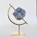 Celestite + Brass Arc Stand