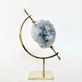 Celestite + Brass Arc Stand