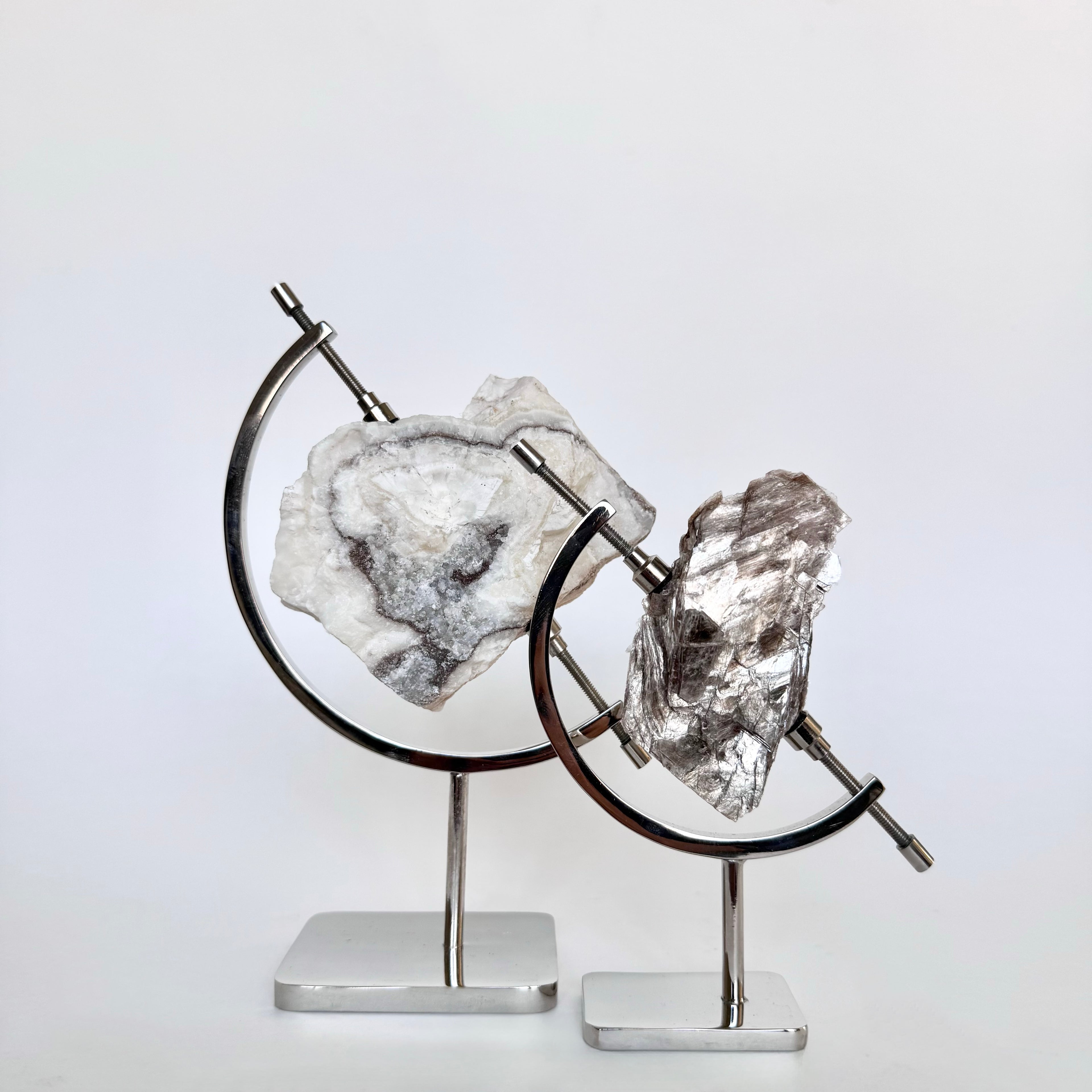 Mica + Chrome Arc Stand