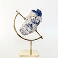 Blue Kyanite + Brass Arc Stand
