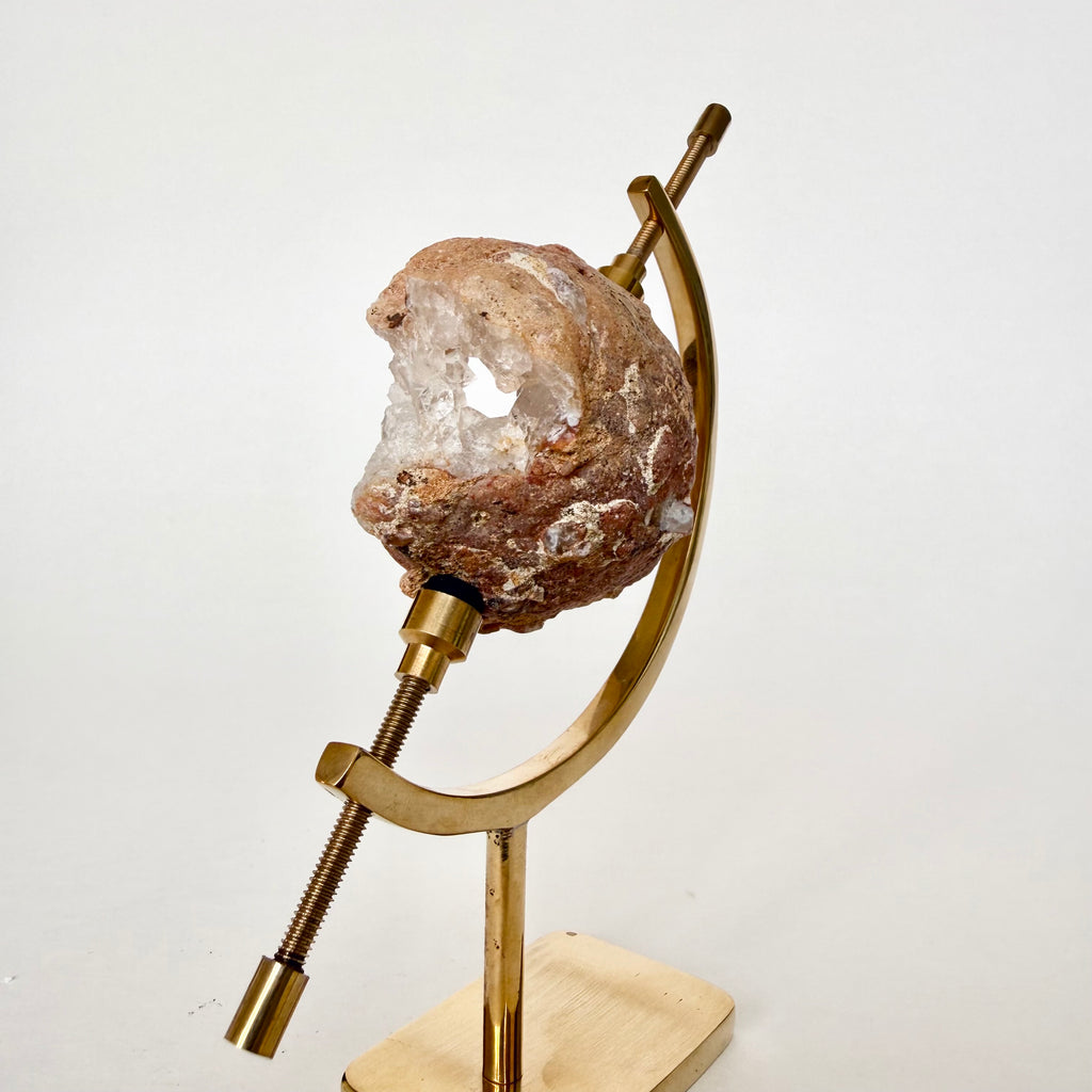 Geode + Brass Arc Stand