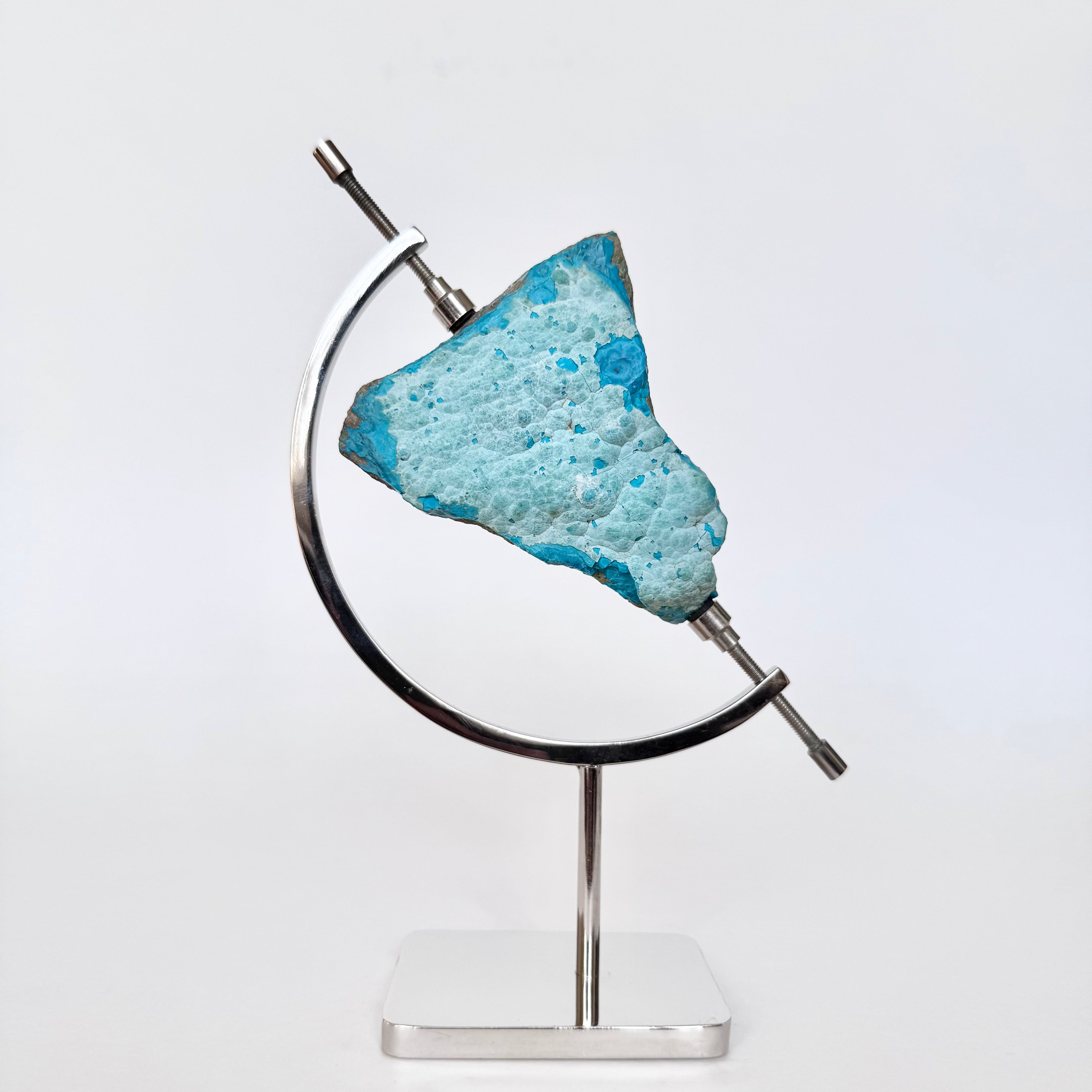 Chrysocolla + Silver Arc Stand
