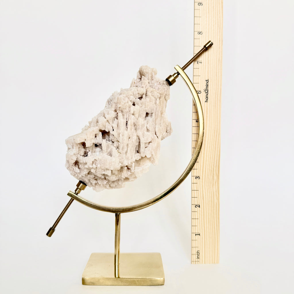 Beryllonite + Brass Arc Stand