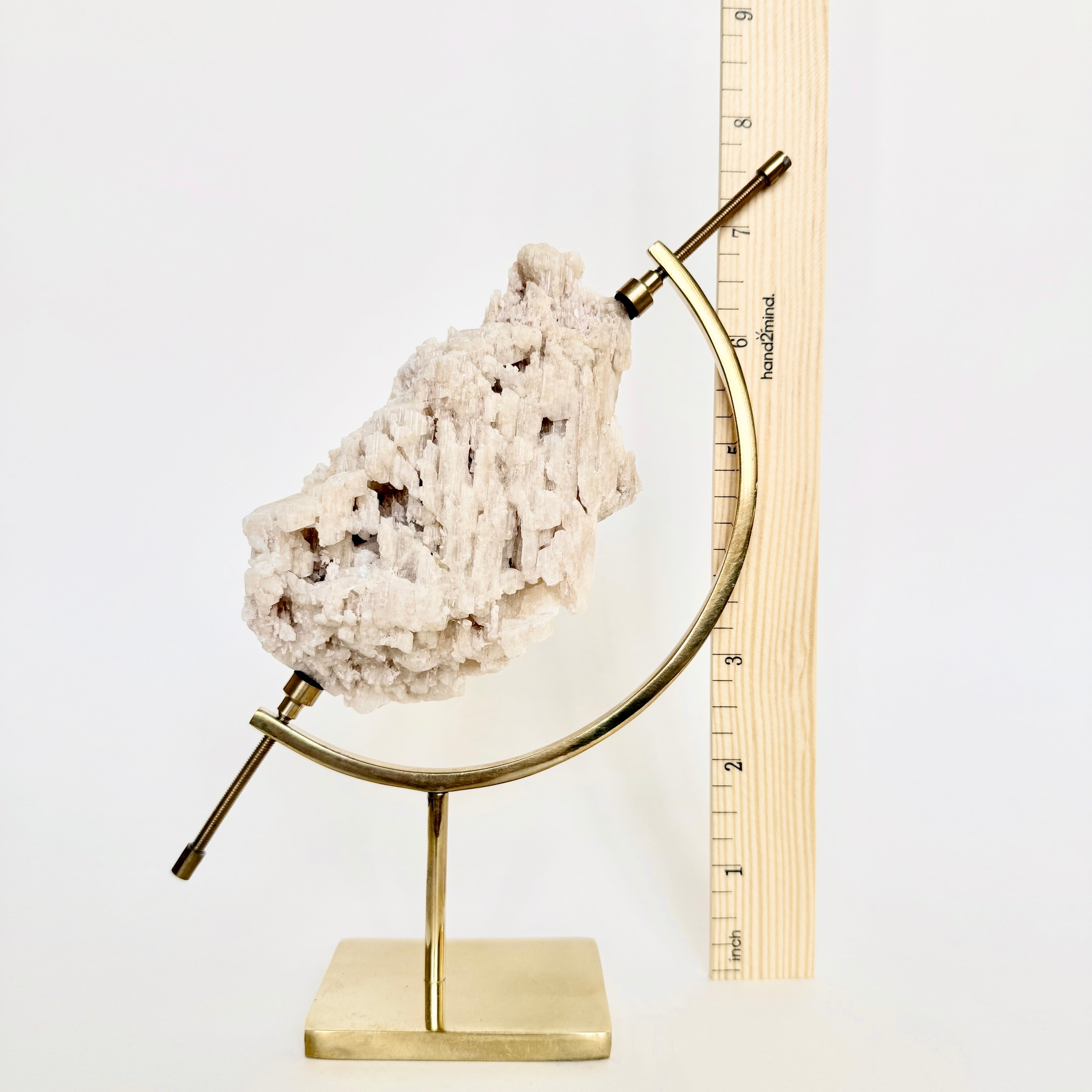 Beryllonite + Brass Arc Stand