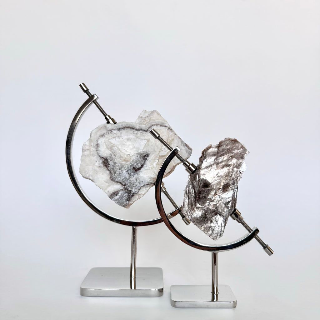 Anhydrite + Chrome Arc Stand