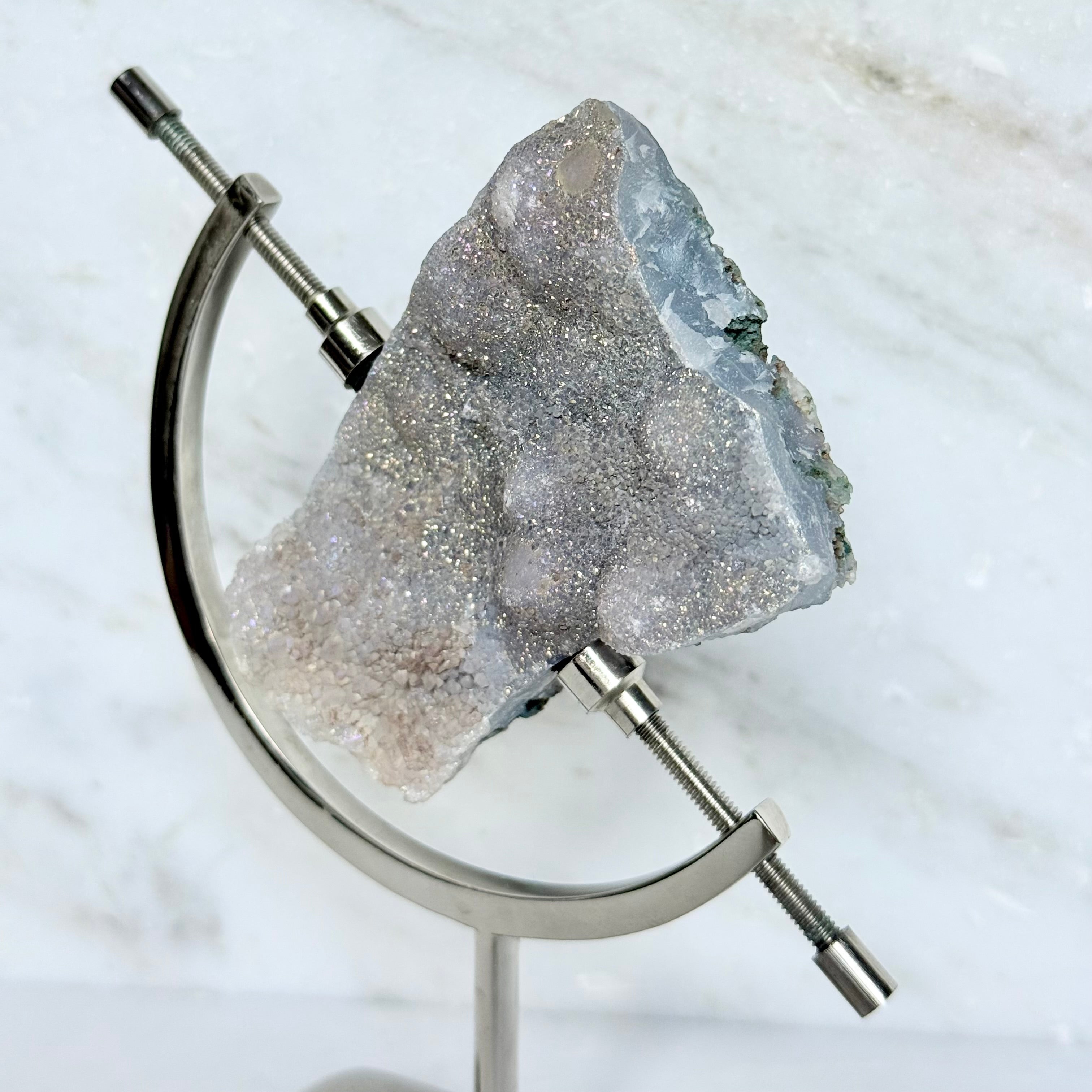 Aura Quartz + Chrome Arc Stand