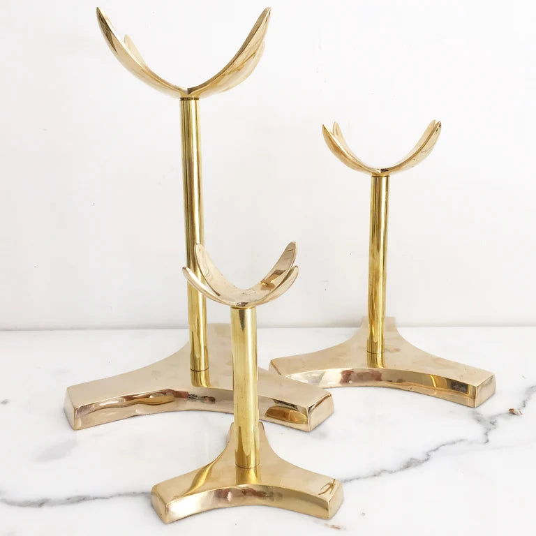 Tall Brass Claw Mineral | Crystal | Stone Specimen Stand